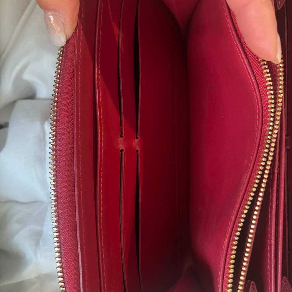 Authentic Red Louis Vuitton wallet. Great used condition. - Picture 11 of 15